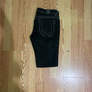 Womens black denim true religion jeans